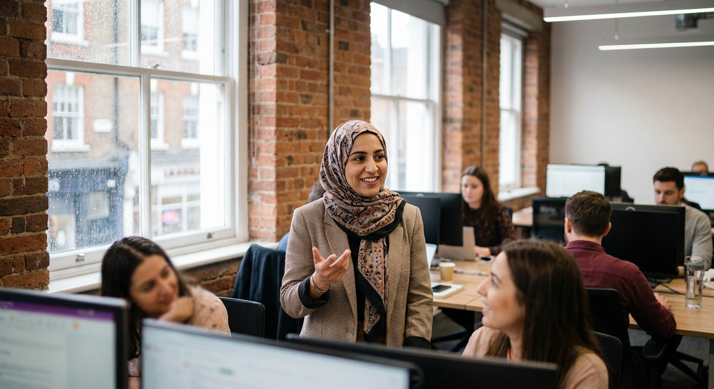 Muslim woman in workplace